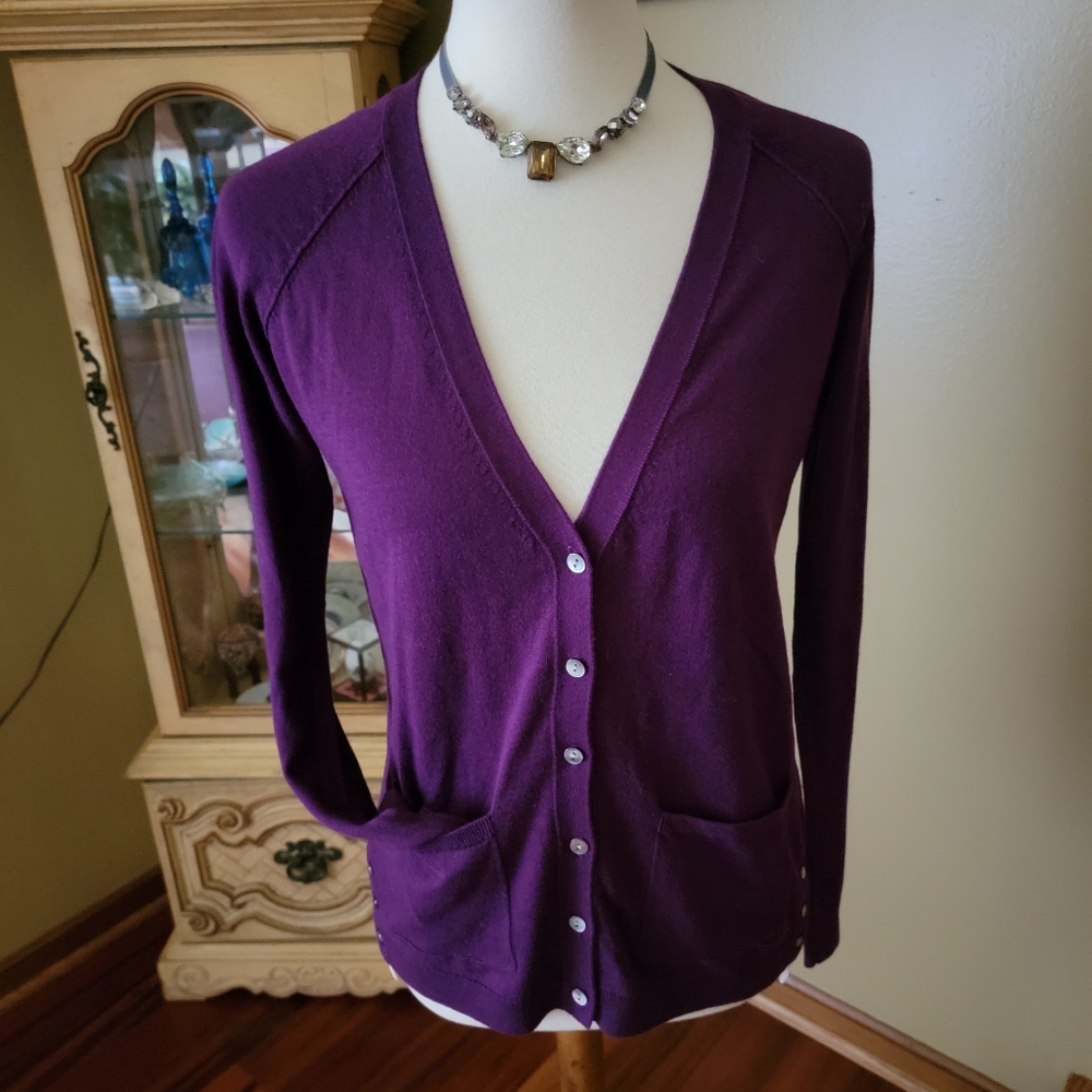 A/X ARMANI EXCHANGE | PURPLE CARDIGAN